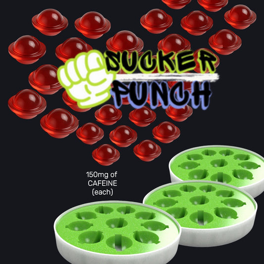 Sucker Punch - 30 Pack - 150 mg Strawberry - Caffeine Candy