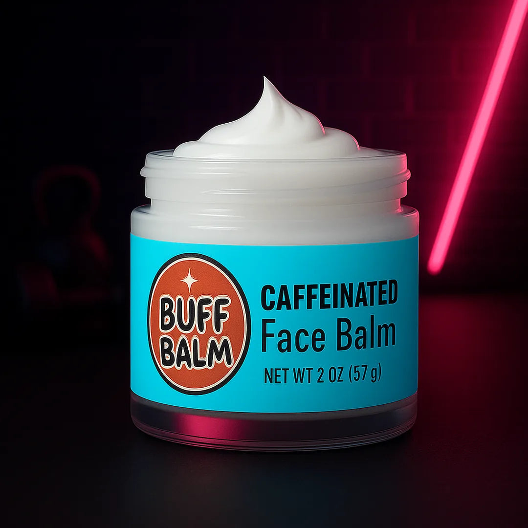 Open jar of Caffeinated Face Balm